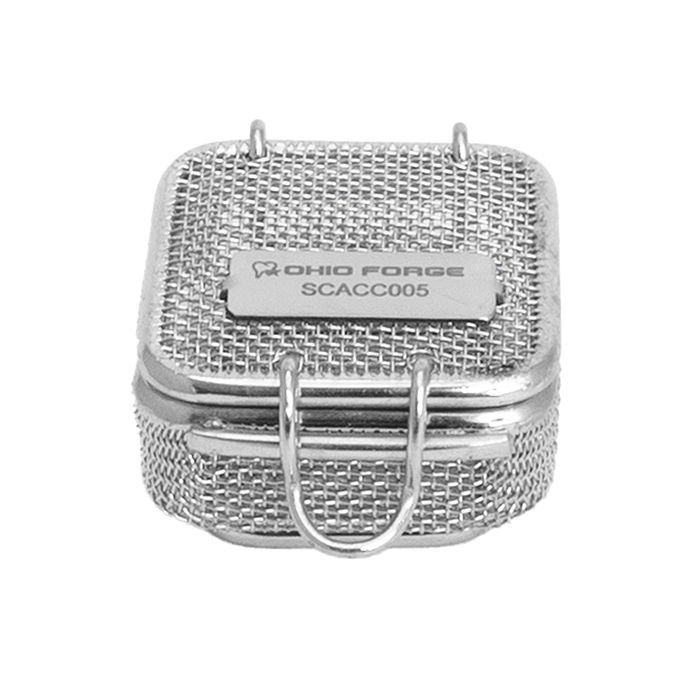 Ohio Forge Mesh Basket Hinged Lid Snap Closure - 40mm x 40mm x 20mm 