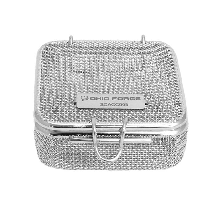 Ohio Forge Mesh Basket Hinged Lid Snap Closure - 70mm x 70mm x 30mm 