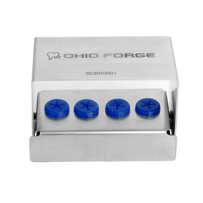 Ohio Forge Bur Holder Silicone Holes Flip Lid - 4 Place