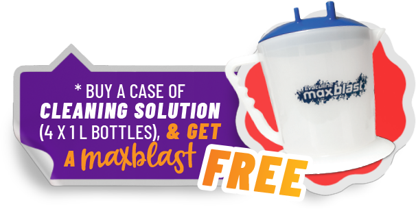 Buy a case of cleaning solution and get a maxblast FREE! Click to view flyer.